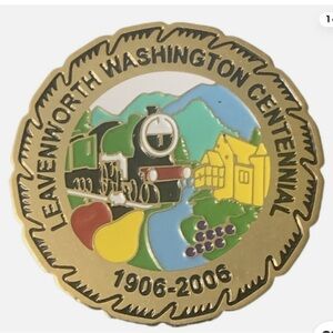Leavenworth Washington Centennial Gold and Multicolor Commemorative Pin